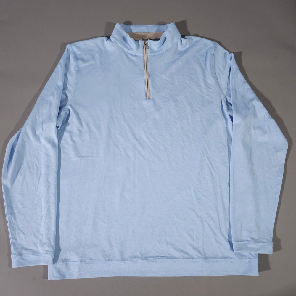 Peter Millar Pullover Mens XXL Blue Crown Crafted Quarter Zip MF25XK63 Pima